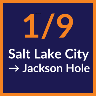 Salt Lake City to Jackson Hole on 1/9
